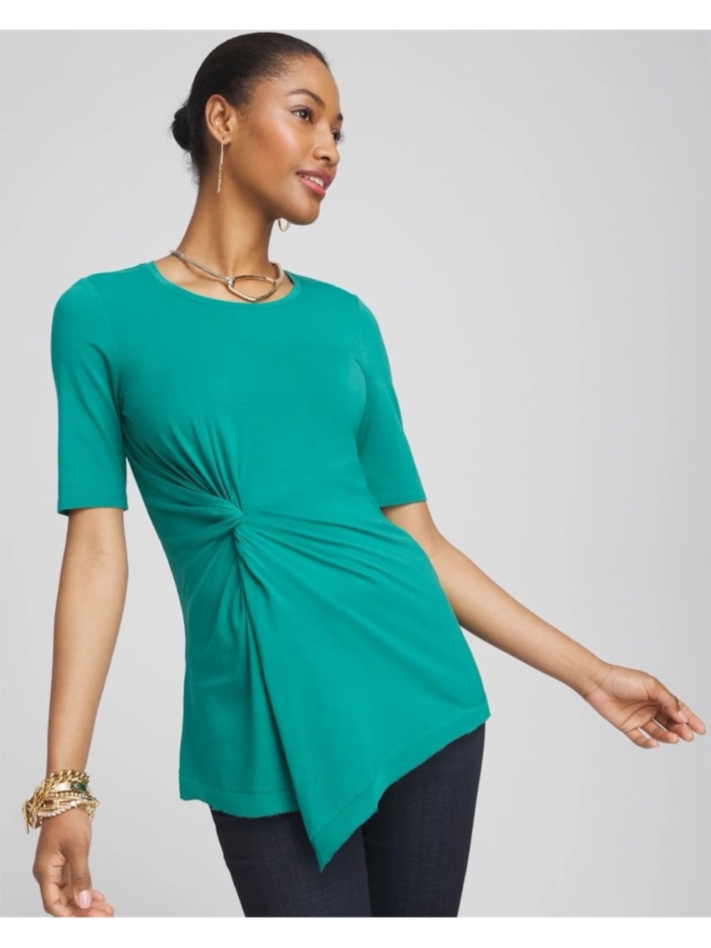 Chico’s Touch of Cool™ Draped Tunic - Size Large